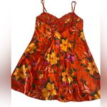 Victoria's Secret Victoria’s Secret Sexy Chemise Lingerie Nightgown Orange Floral Vintage 90s Photo 3