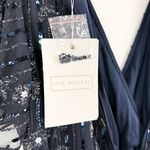 Mac Duggal Sequin Embellished Beaded Faux Wrap Gown Navy Blue Sz 14 NWT 93654 Photo 12