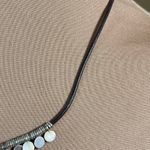 Gypsy Coin Necklace Silver Black Short Layering Boho Photo 2