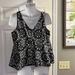 Torrid Black White Lace Print Sweetheart Peplum Top w/ Back Zipper-Size 2=2X Photo 8