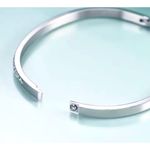 Boutique Sparkling Hinged Bangle‎ Bracelet | Yellow Gold Filled Photo 3