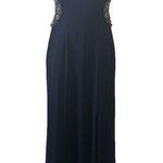 Betsy and Adam Women Navy Sequin Beaded Embellished Gown maxi Lining Dress Size 4 Photo 0