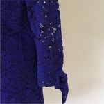 Vince Camuto Royal Blue Floral Lace Long Sleeve Dress Photo 3