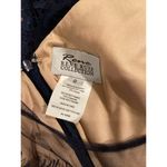 Rene Ruiz illusion Lace Mesh Evening sheath Knee short sleeve Dress Navy Blue 8 Photo 11