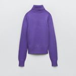 ZARA knitted casual turtleneck sweater cardigan top Photo 5