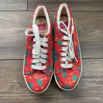 Hanes Vintage Christmas Holiday Sneakers Lace Up Platform Red Women's Size 6M Photo 5