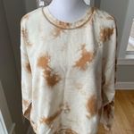 Time and Tru White Tan Neutral Tie Dye Sweatshirt Size Medium Photo 5