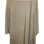 Sweater Women's Size Small Cardigan Open Front Sparkles Gold Chicos 0 Photo 0