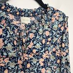 MELLODAY floral 3/4 sleeve pinafore blouse women’s size medium Photo 2