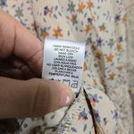 Love Tree Cream Floral Boho Cropped Blouse Ruffle Skirt 2 Piece Set Size Medium Photo 6