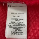 Melissa Paige Coat Faux Fur Red Soft Warm Holiday Teddy Jacket Size Small Photo 9