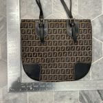 Fendi Navy Zucca Tote - piping wear Photo 13