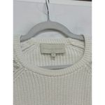 Michelle Mason Faux Pearl-Embellished Cotton Cropped Knit Sweater White Womens S Photo 2