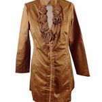 Lucy Paris  Bronze Rosette Satin Jacket in Size Small NWT Photo 1