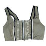 Free People Women’s Movement green and black front zip sports bra Photo 0