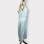 Sam Edelman  Light Blue Cutout Satin Sleeveless Cami Midi Dress Women's Sz 12 NWT Photo 5