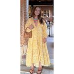 Free People  Pappiet Midi Dress in Sunshine Combo Size X-Small Photo 2