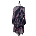 Melissa Paige  Women's Blouson Long Sleeve Pleated Tie Neck Dress Size Medium M Photo 3