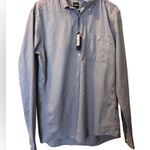 Hugo Boss Open Blue Slim Fit Oxford Cotton Shirt with Button Down Collar Size M Photo 4