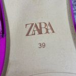 ZARA  Rhinestone Brooch Satin Slingback Kitten Heels in Fuchsia Size 39 US 8 Photo 5