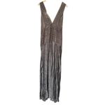 NWT Ronny Kobo Silk Charmeuse & Lace Maxi Dress Size XL Brown Photo 13