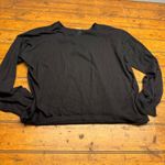 PINK - Victoria's Secret  Black Long Sleeve V Neck T Shirt Women's XL Photo 2