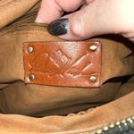 Patricia Nash Red Gold Paisley Leather Satchel Bag Tote Tassel Photo 2