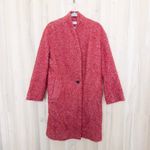 IRO Womens Irina Trench Coat Size 36 US 4 Red Wool Alpaca Longline Chic Parisian Photo 3