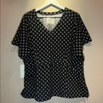 Vera Bradley Women’s Scrubs Scrub Top V Neck Black 2X Medical Dental Photo 1