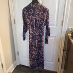 Rag and Bone  Violet Floral Faux Wrap Odette Midi Dress Size 2 purple Photo 3