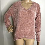 Mudd  Pink Chenille V Neck Sweater Photo 0