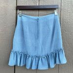 Lulus Lulu’s Womens Skirt Blue White Polka Dot Tiered Ruffle Hem Size Small Photo 2