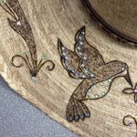 LONE STAR Cowboy Hat Western Ranch Womens Straw 55 Made in Mexico Bling Branded Brown Photo 6