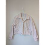 Nine West Crop Jacket Denim Women’s Stretch Comfort Pink Size Medium EUC Photo 1