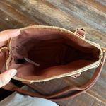 Cream & Brown Faux Leather Women's Handbag Photo 4