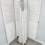 Natural Impressions Striped Muslin Swim Cover Maxi Dress White Medium White Photo 2