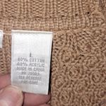 Preswick & Moore  Brown Cable Knit V Neck Sweater Size‎ Large Photo 3