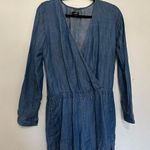 Loft ANN TAYLOR  Women's Soft Comfy Lyocell Shorts Overall chambray romper Photo 0