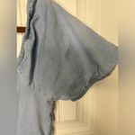 Sanctuary  Smocked-Back Puff-Sleeve Denim Dress Pastel Blue Pullover Photo 2