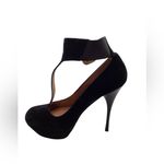 L.A.M.B. by Gwen Stefani T strap heels. Size 7.5. Black suede Photo 1