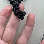 Vintage black facetted beaded double strand necklace W.Germany. Photo 6