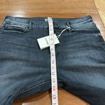 NWT MOTHER Women's Pixie Mid Rise Dazzler Ankle Up in Smoke Jeans size 33 Black Photo 12