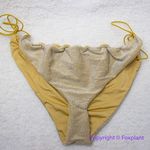 NEW Free People It's Now Cool‎ Gathered Tie Up Bikini Bottom Gold Lurex, size XL Photo 1