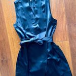 AYR perch wrap satin dress in deep marine 10 Photo 1