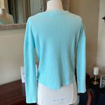 Pink Rose Aquamarine Waffle Tie Knot Top Photo 7