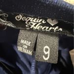 Sequin Hearts  Navy Dress with Sparkling Accents, Size 9 Photo 4