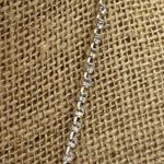 Vintage Rhinestone Choker Collar V Necklace Purple Clear Rhinestones 16" Sparkly Photo 2