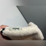 Neiman Marcus Shearling Suede Lining Makeup Bag Cream Black Designer Luxury Warm Photo 3