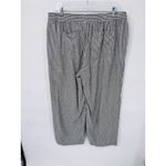 Old Navy  Beachy Lightweight Wide Leg‎ Linen Pants Womens Large Gray White Stripe Photo 7
