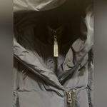 Mackage  Leather Sleeves Navy Blue/Black PUFFER Jacket Size XS EUC Photo 7